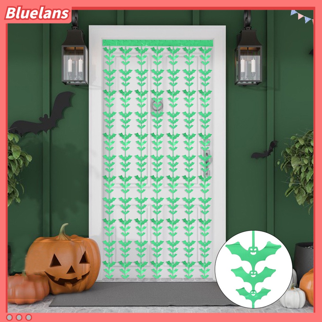 (In Stock) Tirai Pintu Motif Kelelawar Realistis Tanpa Bau Untuk Dekorasi Halloween