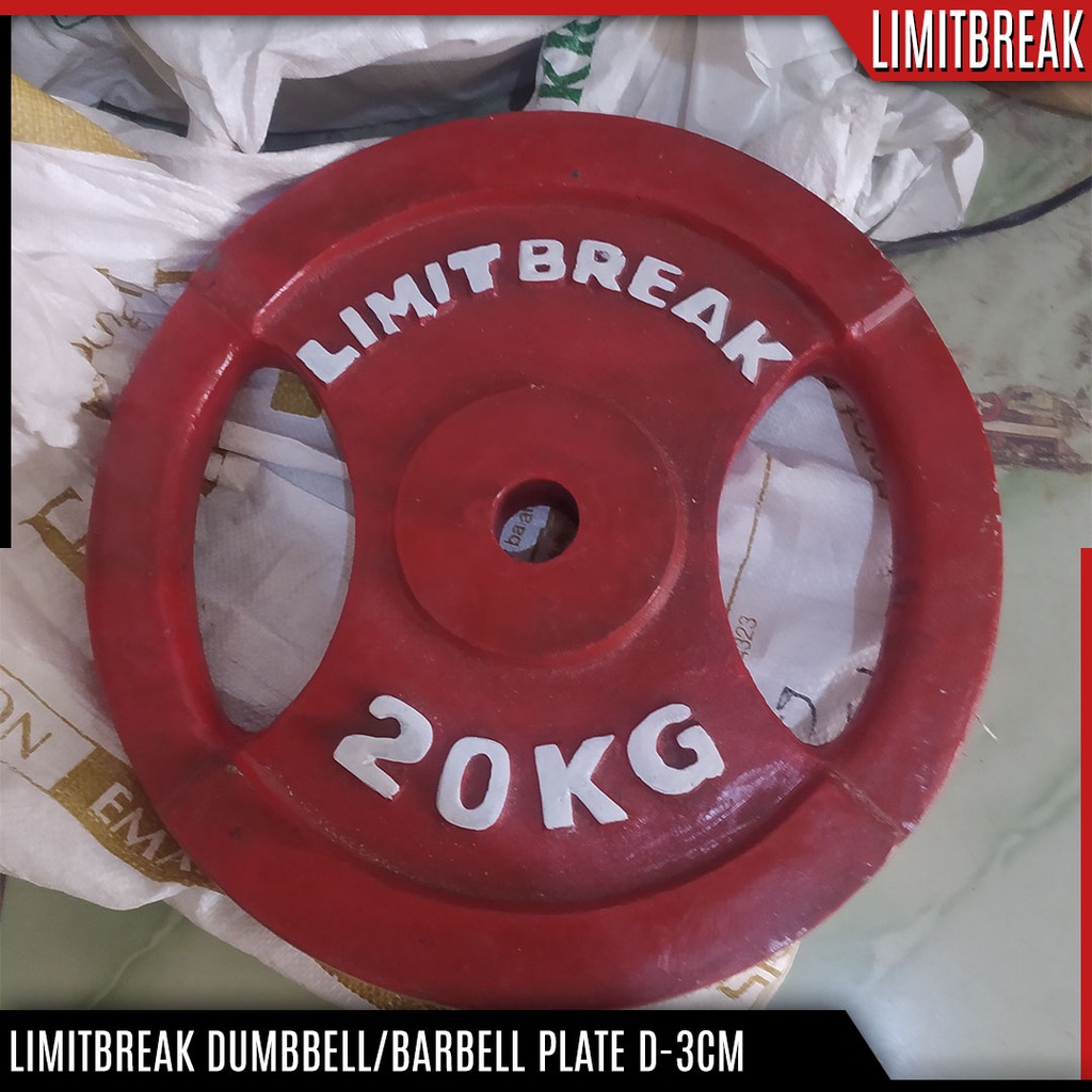 LIMITBREAK DUMBEL DUMBBELL BARBEL PLATE BEBAN 20KG 20 KG