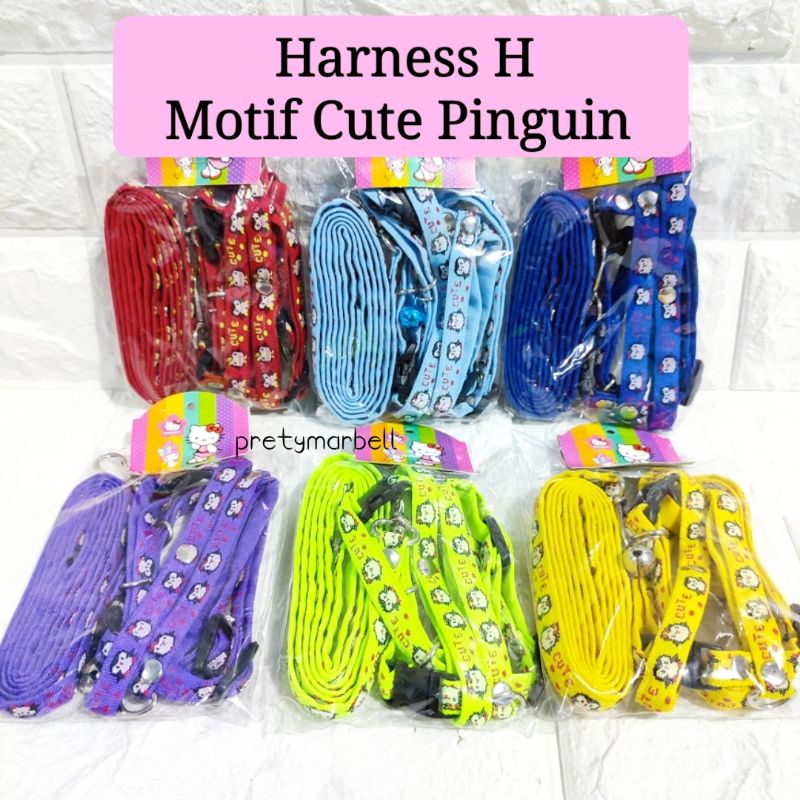 Harnes H Motif Tali Badan Hewan Kucing / Tali Kucing Murah