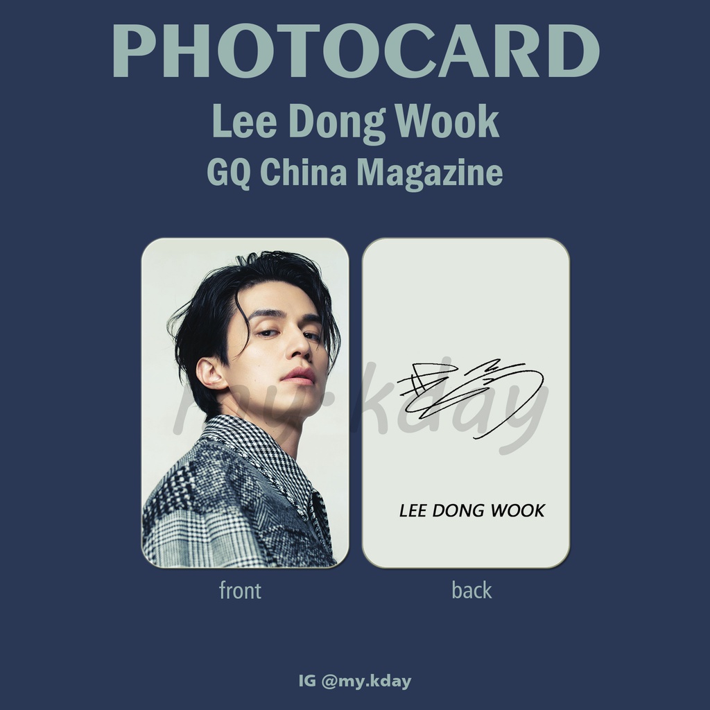 PCA-0093, Unofficial Photocard Lee Dong Wook GQ China Magazine 2 sisi