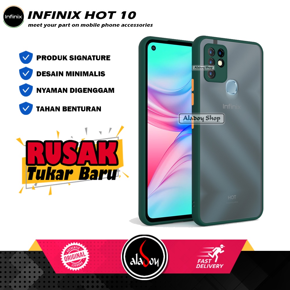 Case Infinix Hot 10 Hard Case Aero Protection Camera Premium Casing