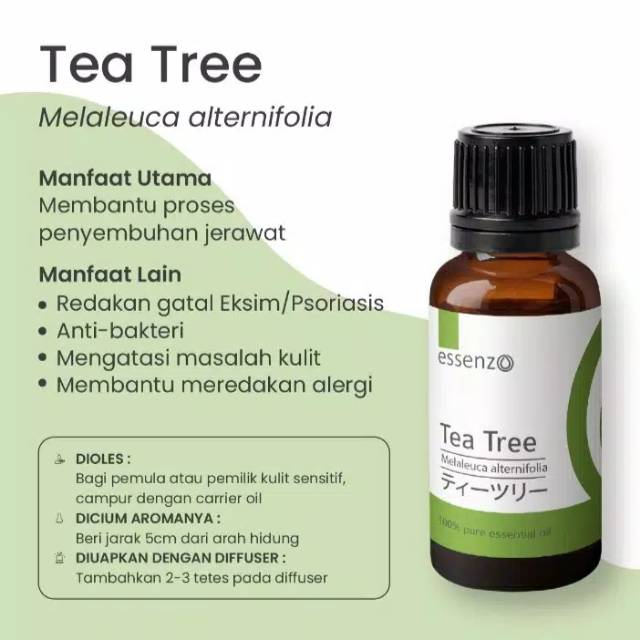 TSSM Tea Tree Essenzo Oil - Menyembuhkan Jerawat murah makassar