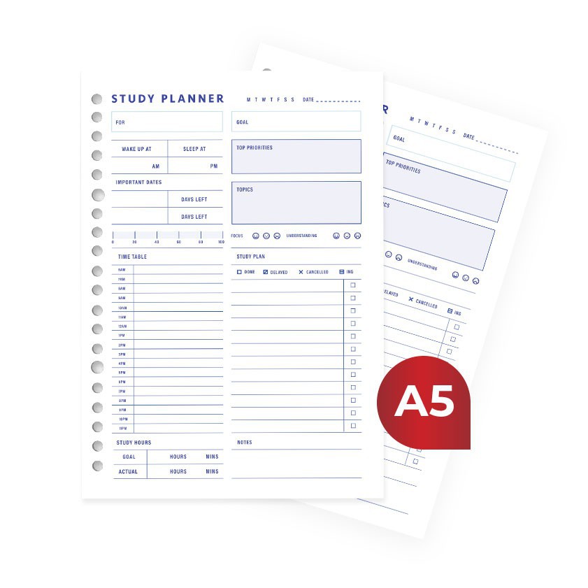 

Loose Leaf Study Planner A5