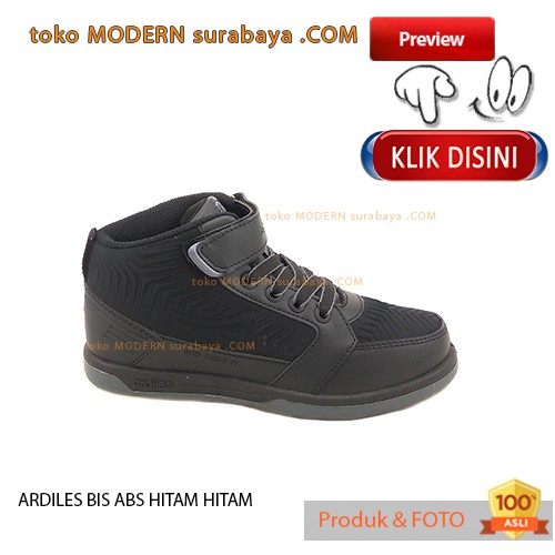 ARDILES BIS ABS M HITAM  HITAM Sepatu Anak Boot Sneaker Sekolah