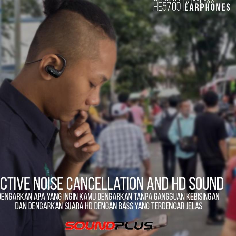 Terbagus.. Soundplus - Syska HE5700 / Earphone Bluetooth Murah / Neckband Wireless Sport BT4.2