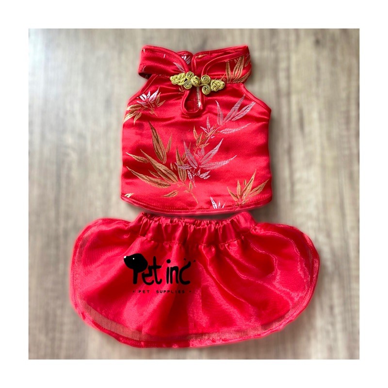 Bing an cny bamboo set (top + dress)