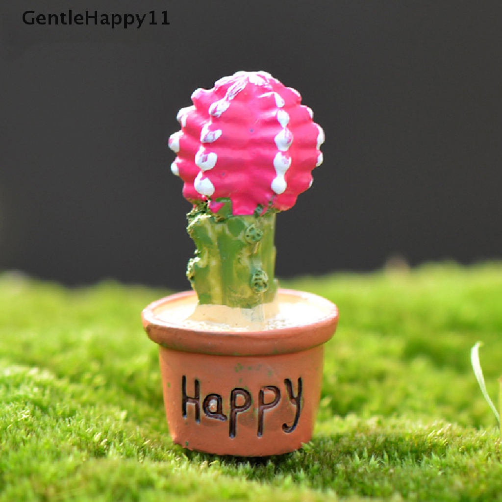 Gentlehappy Miniatur Kaktus Untuk Dekorasi Taman Mini / Fairy Garden / Craft DIY