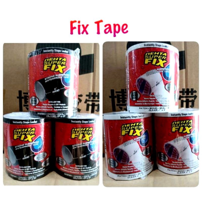 

Tape Lakbam Anti Bocor 10cm x 1.5m / Isolasi Selotip Lakban Ajaib Super Anti Air Pipa Ember Atap Aquarium
