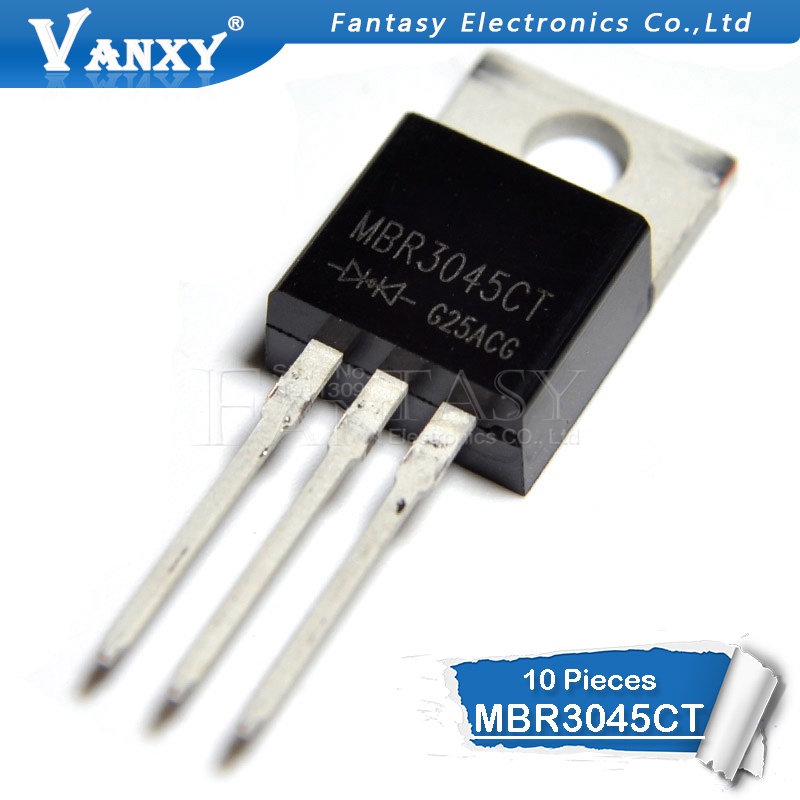 [Stok] 10pcs MBR3045CT TO-220 MBR3045 TO220 MBR3045C 30A45V Schottky Dan fast recovery diode