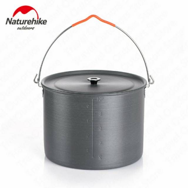 COOKING POT NATUREHIKE NH19CJ003 10L CAMPING PANCI ANTI LENGKET PIKNIK ALAT MASAK BERKEMAH PENDAKI G