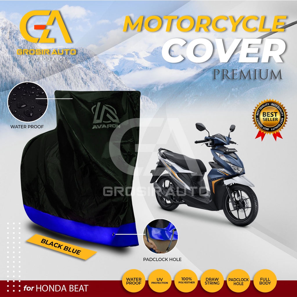 Sarung Motor AVARON PREMIUM BEAT/ Penutup Pelindung Body Cover Motor Warna Anti Air Merk Avaron