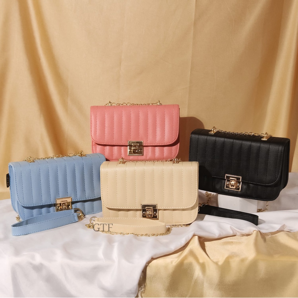 Lagi Hits Tas Samping Wanita Tas Sselempang Wanita Import Kulit Hitam MEtabo B5BJT Premium Sling bag Remaja Korea Batam Termurah