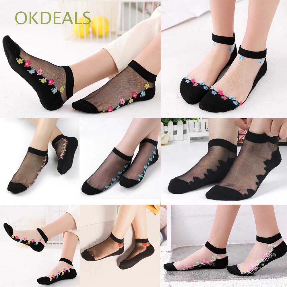  Kaos  Kaki  Ankle Bahan Katun Ultra Tipis  Transparan Elastis 