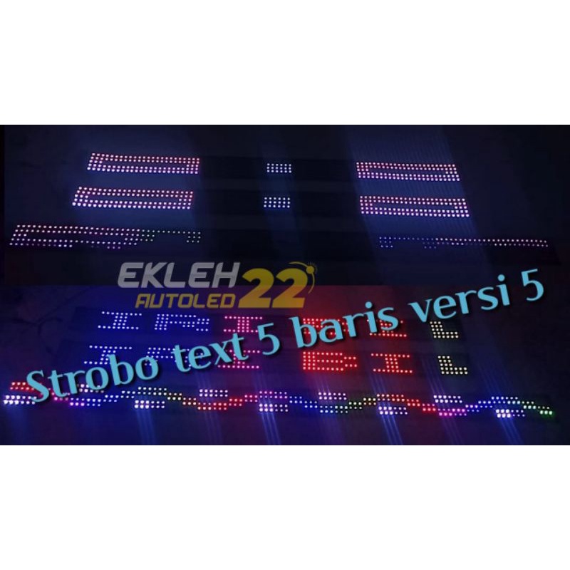 Strobo text 5 baris versi 5 #strobobus