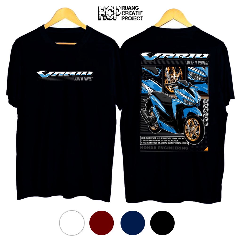 Kaos Sablon / Sablon kaos Motor / kaos cutton combed / VARIO Sablon Kaos