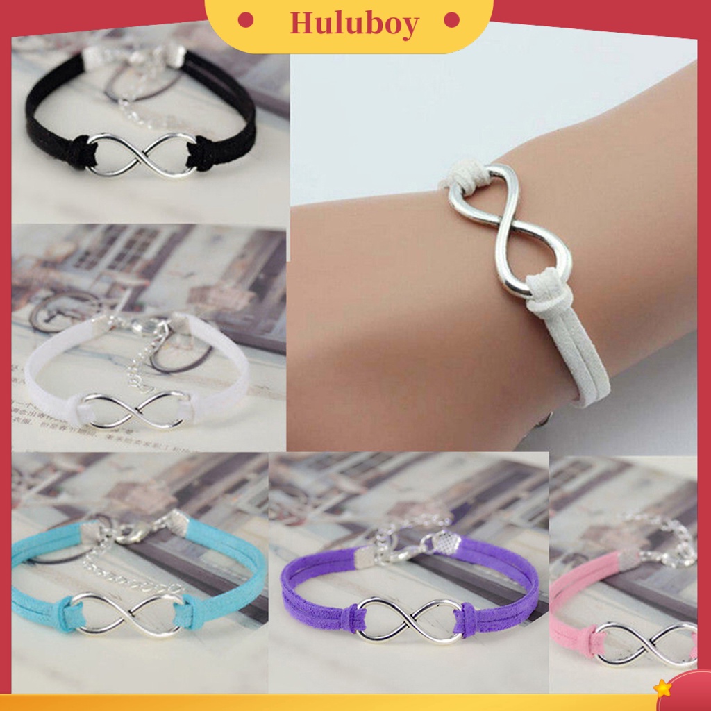 Hu Hu Hu Hu Hu Alat Bantu Pasang Kacamata♡ Gelang Rantai Adjustable Desain Infinity 8 Bahan Alloy Untuk Unisex