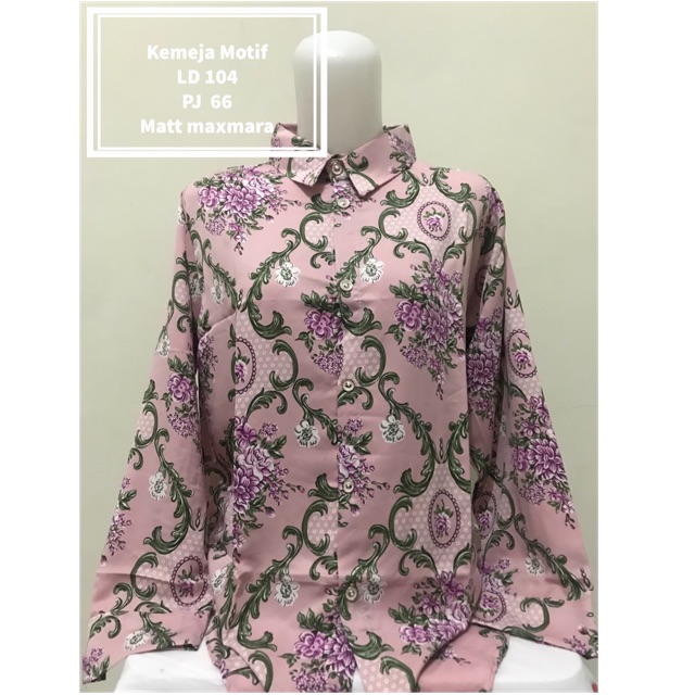 Kemeja motif / kemeja bunga