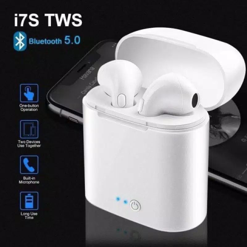 Headset Bluetooth i7S TWS Handsfree Bluetooth i7S TWS Earphone i7S TWS Bluetooth