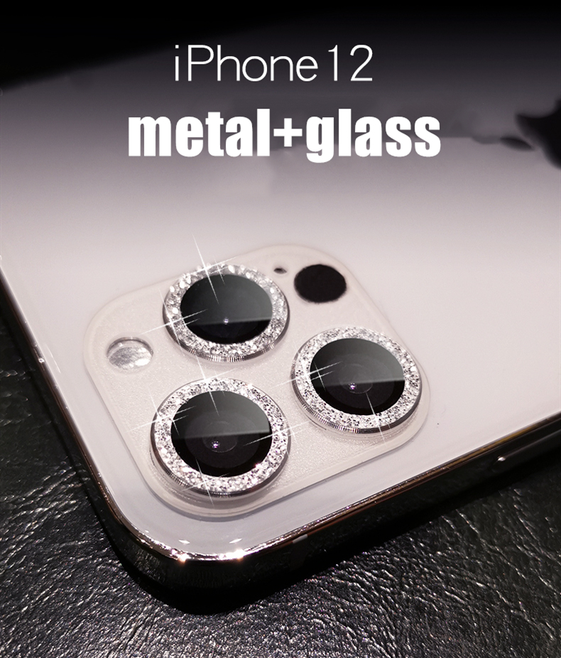 (Diamond) Ring Pelindung Lensa Kamera iPhone 12 Pro max 11 13 Pro max 12 13 mini Bahan Metal