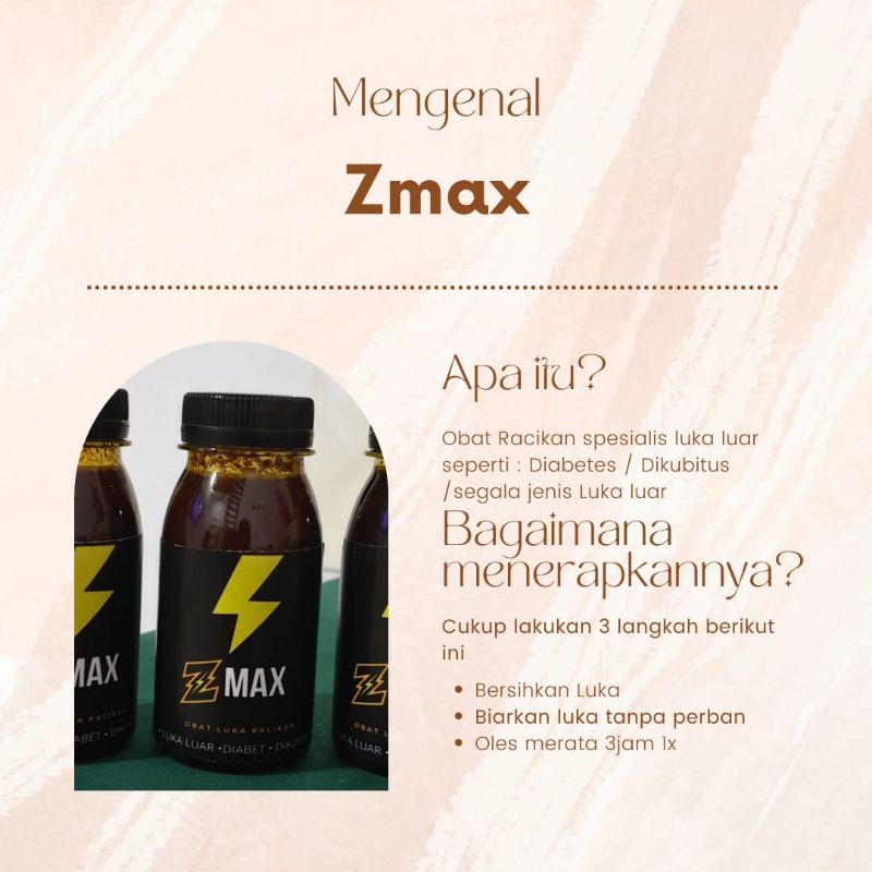 OBAT LUKA DIABETES (LUKA LUAR) ZMAX