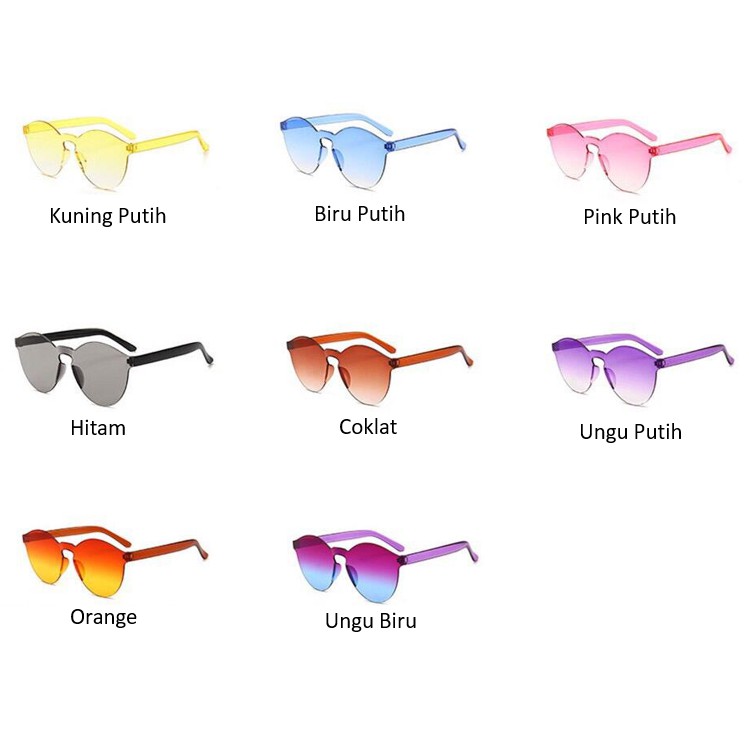 Grosir - K297 (Dewasa) Kacamata Fashion Wanita Kombinasi Warna / Eyeglases /  Aksesoris Wanita