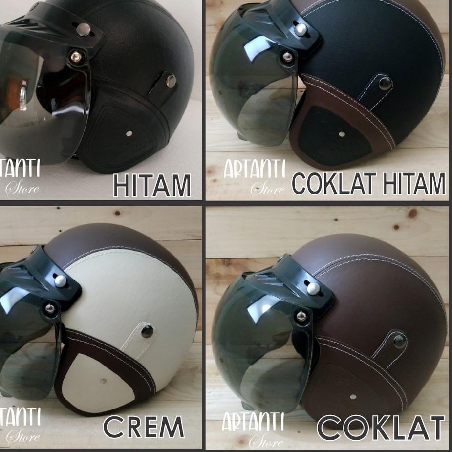 Kekinian - HELM BOGO DEWASA+KACA CEMBUNG.HELM CEWEK/COWOK.HELM BOGO DEWASA.HELM BOGO FULL KULIT.HELM