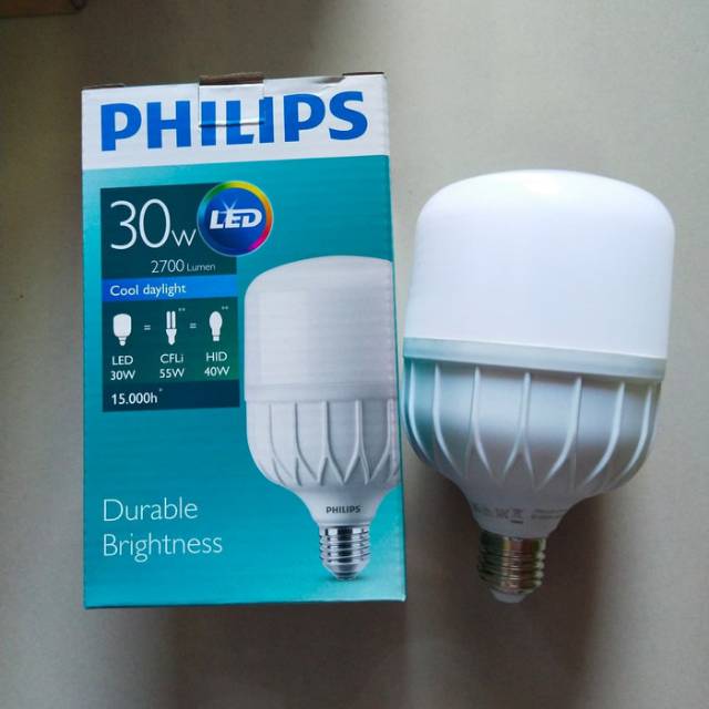 Lampu LED PHILIPS T-FORCE E27 30 40 50 WATT coolday light