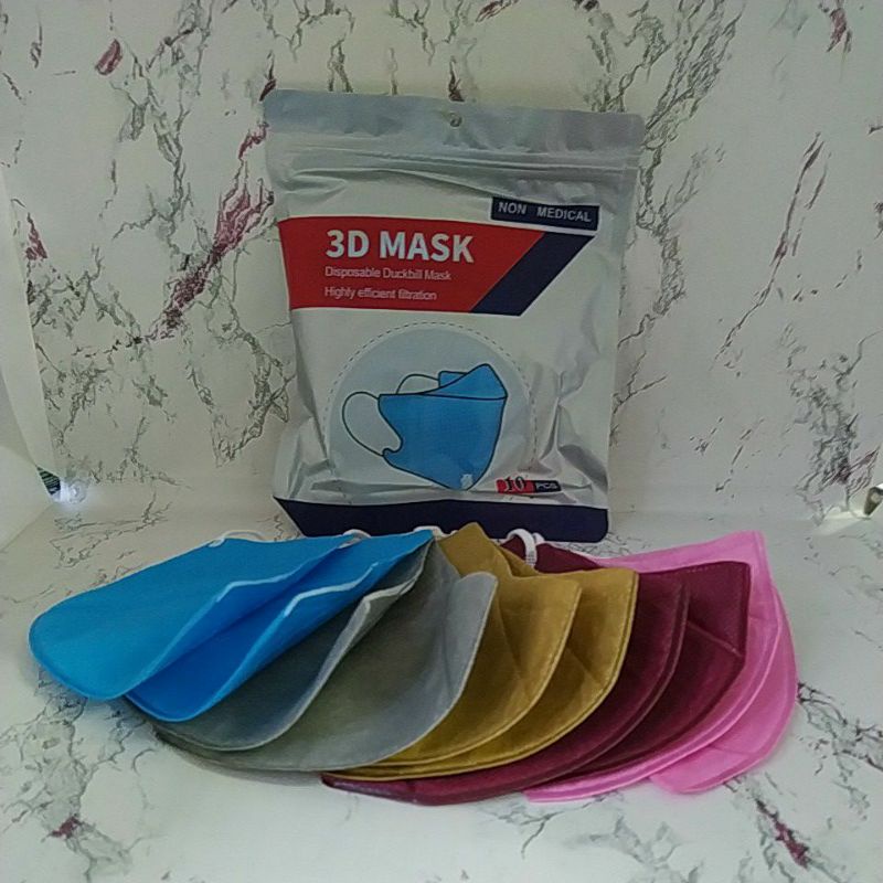 MASKER DUCKBILL 3D WARNA ISI 10LEMBAR