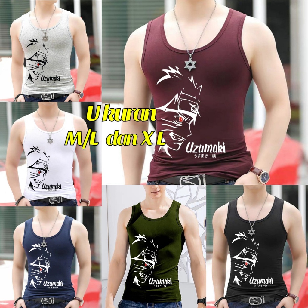 DS - Singlet UZUMAKI / singlet motif / singlet gambar / singlet cowok