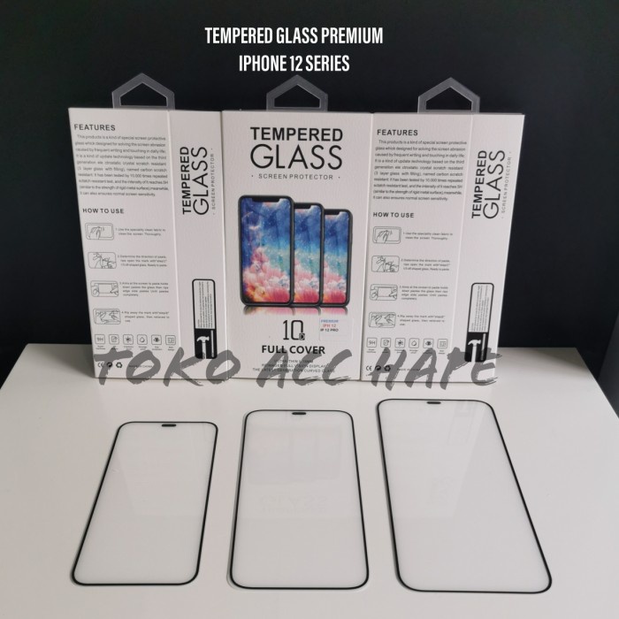 TEMPERED GLASS IPHONE 12/12 MINI/12 PRO/12 PRO MAX FULL GLUE PREMIUM