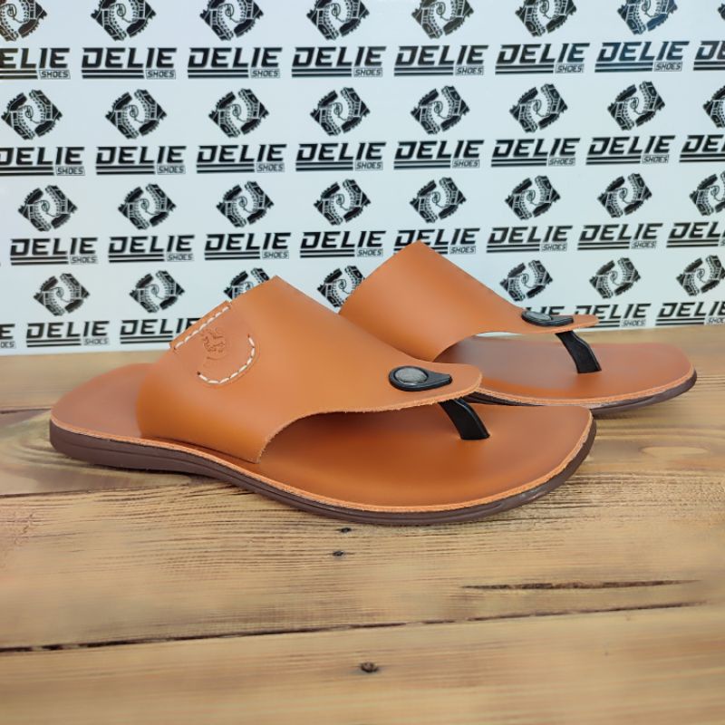 Sandal jepit pria kulit asli original terbaru berkualitas