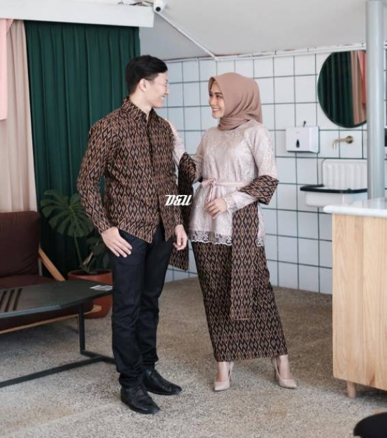 BAJU COUPLE BROKAT SELENDANG MODERN COUPLE MODERN