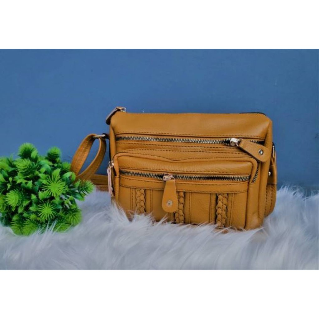 (Size S) Tas Kulit Wanita Papirut Kulit Asli Garut