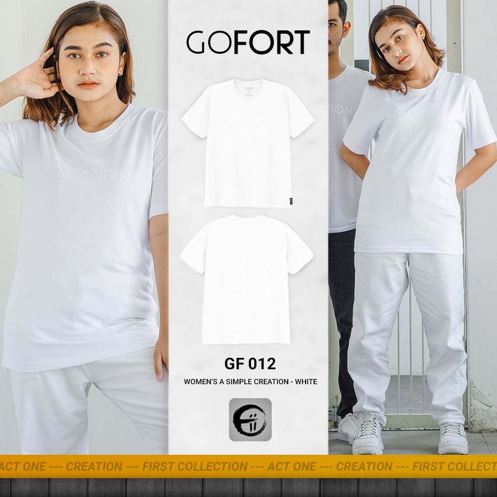 GOFORT KAOS WANITA TShirt Lengan Pendek Distro 100% Katun 24S CREATION