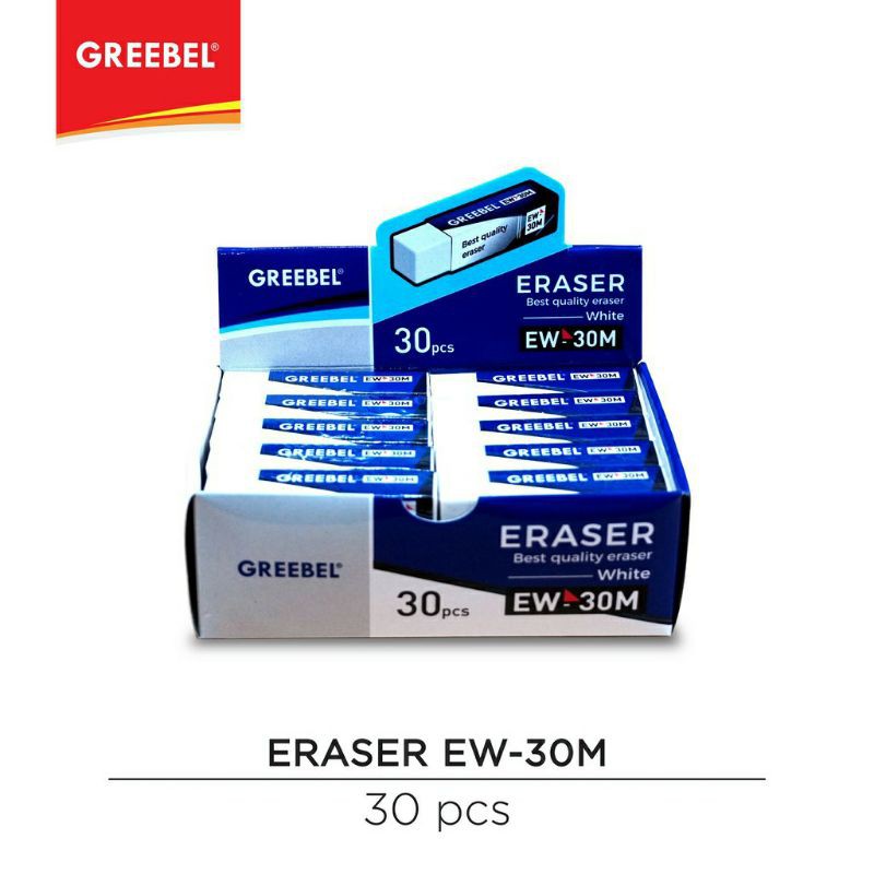 GREEBEL Penghapus Putih / Eraser White EW 30 M (Box / 30pcs)