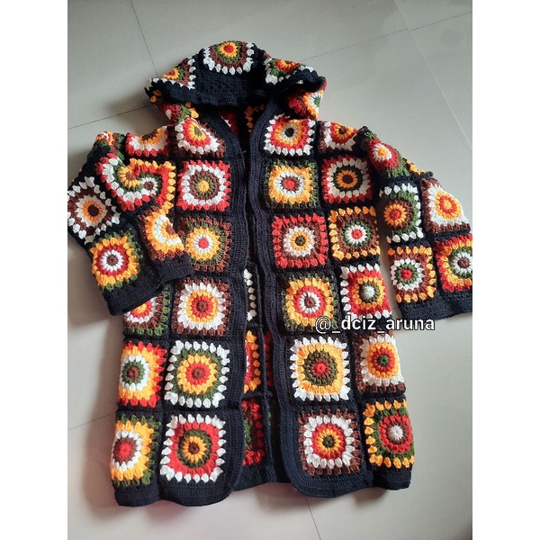 cardigan rajut handmade_motif granny square