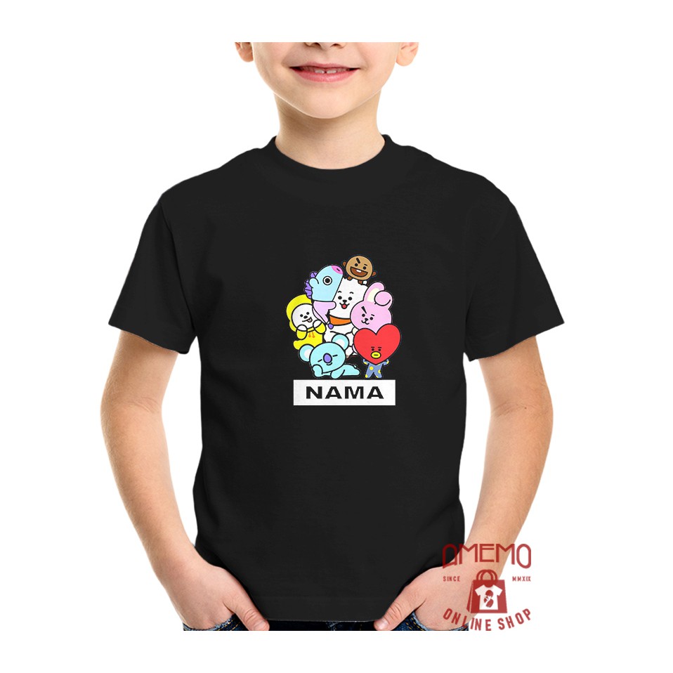 Jual BAJU ANAK BT21 + NAMA SENDIRI / KAOS ANAK / REQUEST NAMA / BTS