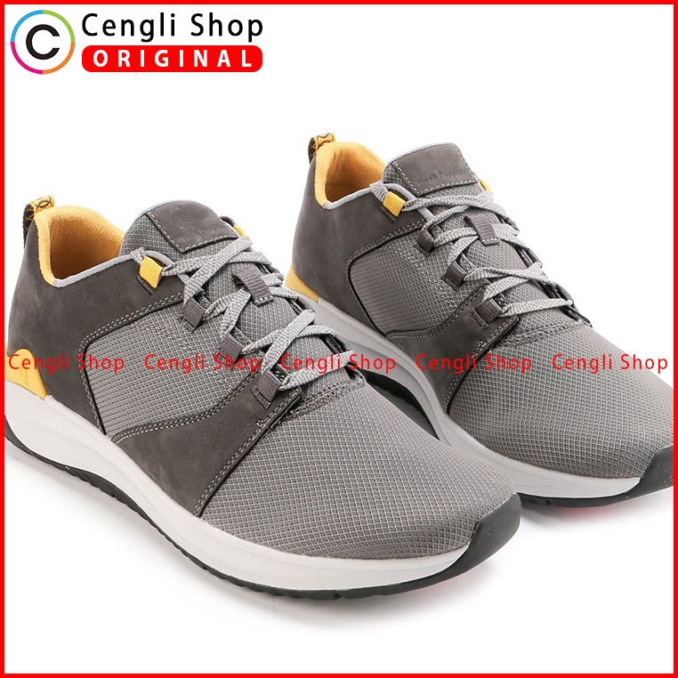 SEPATU HUSH PUPPIES PRIA ORIGINAL TERBARU SNEAKER CASUAL ABU-ABU HM006