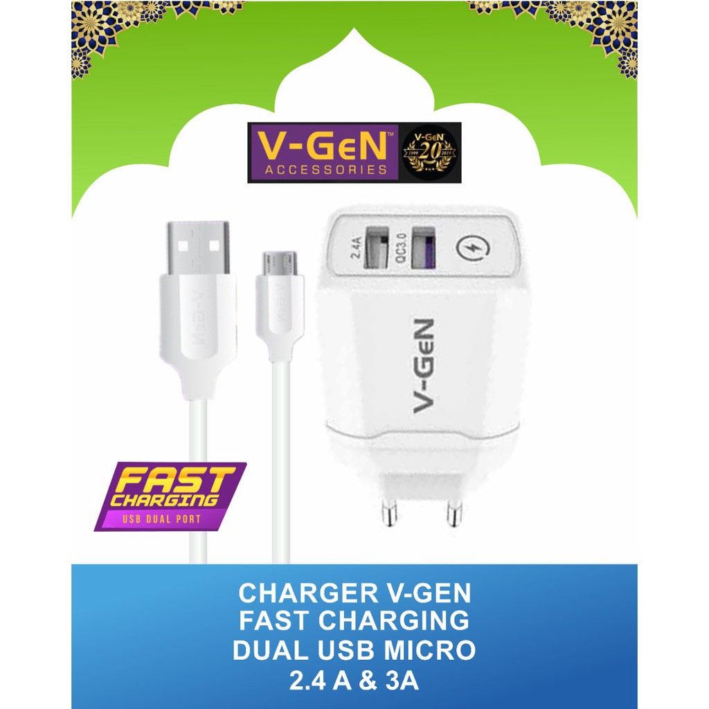 CHARGER V-GEN 2 USB VTC2-08 QUALCOMM 3.0