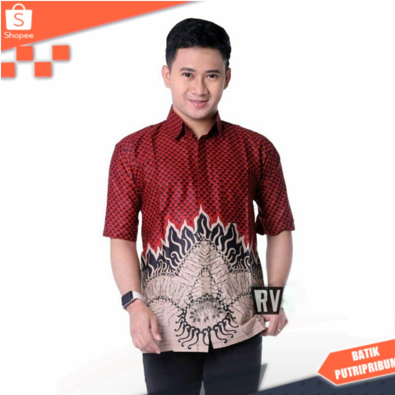 Promo Kemeja Batik Lengan Panjang 021  Hem Batik Murah Seno Sogan Bakung Padi Manggar la1L7ZuXKQY8J