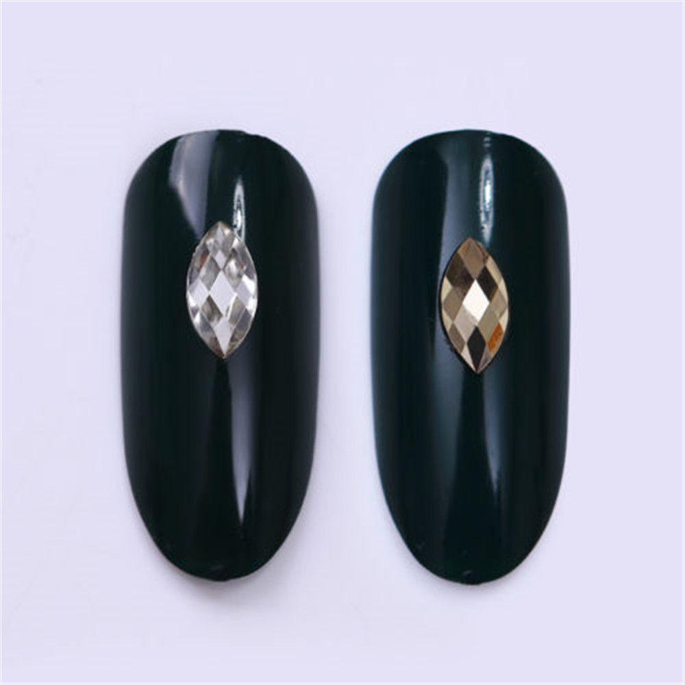 Wonder Nails Rhinestones Glitter Baru Kristal Emas Manikur Dekorasi