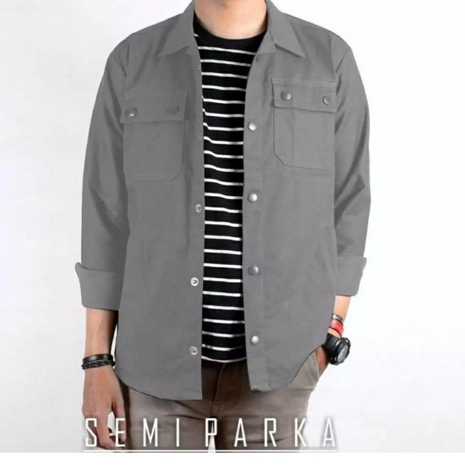 ♗ JAKET SEMI PARKA ORIGINAL//JAKET TRUCKER//JAKET KANVAS//JAKET PRIA ✼