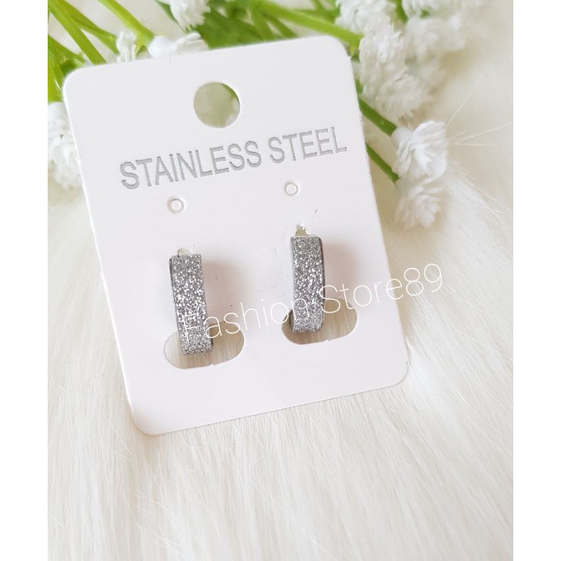 Ready anting Pasir putih Titanium tusuk jepit fashion import bestquality bestseller antikarat