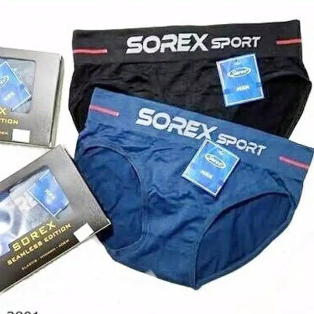 2 pcs Celana Dalam Pria Sorex 3801  Sport Seamless/Sorex Men