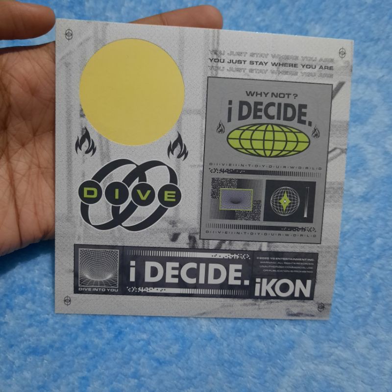 sticker iKon iDecide green verse