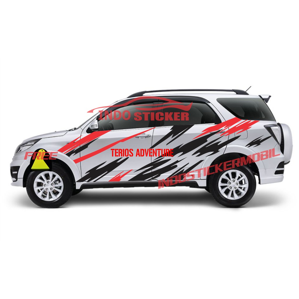 Stirping cutting sticker mobil terios adventure stiker body mobil daihatsu terios