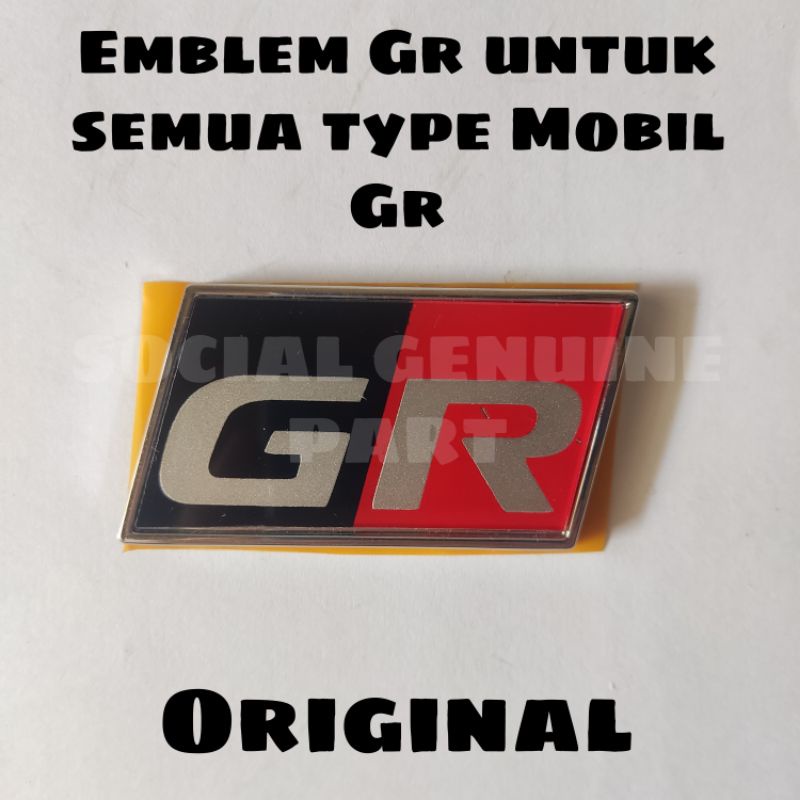 Emblem bagasi GR Untuk semua mobil type GR original