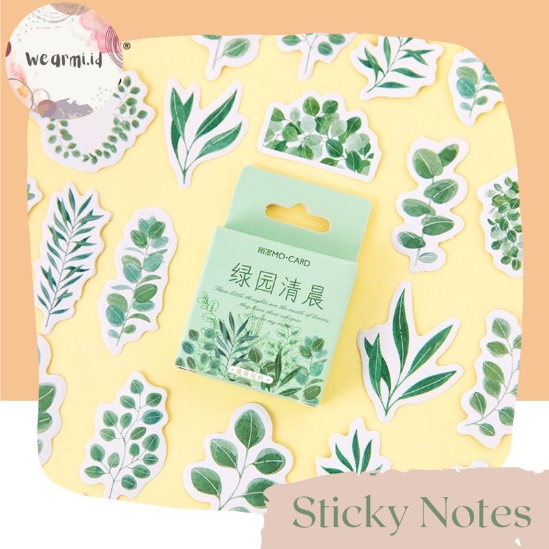 

45 Pcs Deco Sticker Tanaman Daun Planner DIY Scrapbook Stiker Dekor Kotak Colorfull