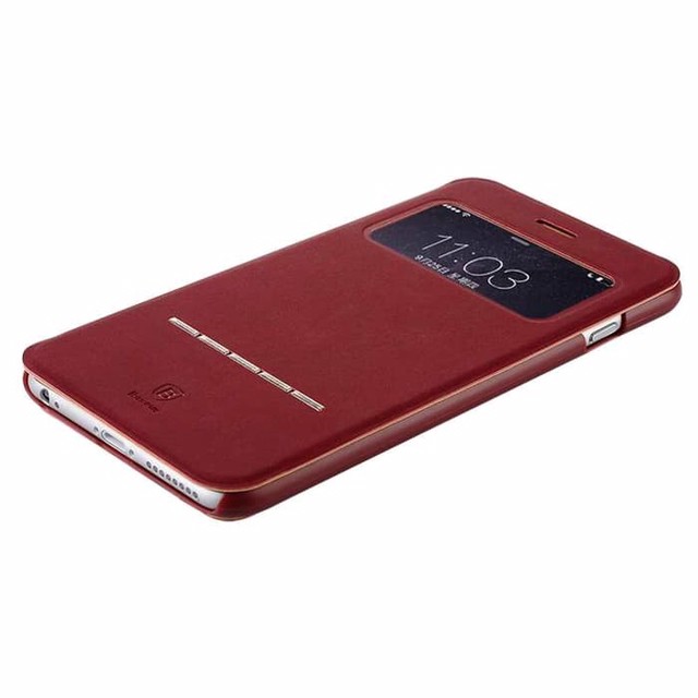 Baseus Flip Case iphone 6/6s - Leather Case Maroon