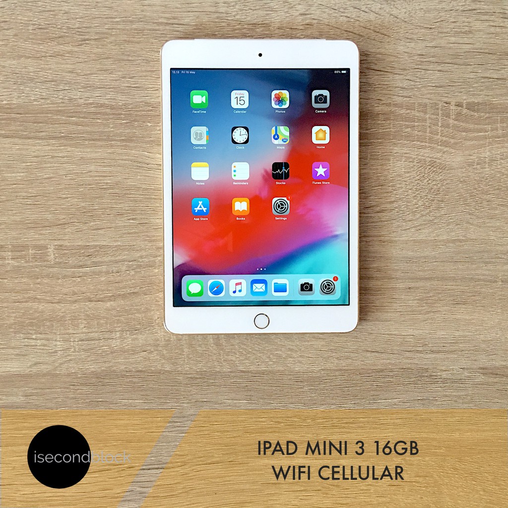 Ipad Mini 3 16GB Wifi Cell 4G Second Mulus Original Apple Mini Gen 3